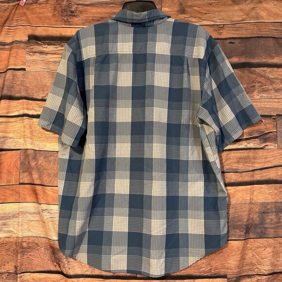 Orvis Classic Shirt XL Men’s Blue Plaid Short Sleeve Button Up Hiking Outdoor - Picture 4 of 8